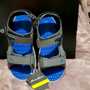 Eddie Bauer Size 2 Boy Sandals Grey/Blue
